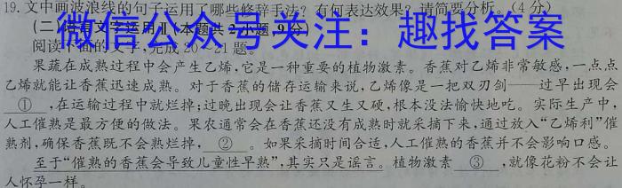 2023山西省一模高二3月联考语文