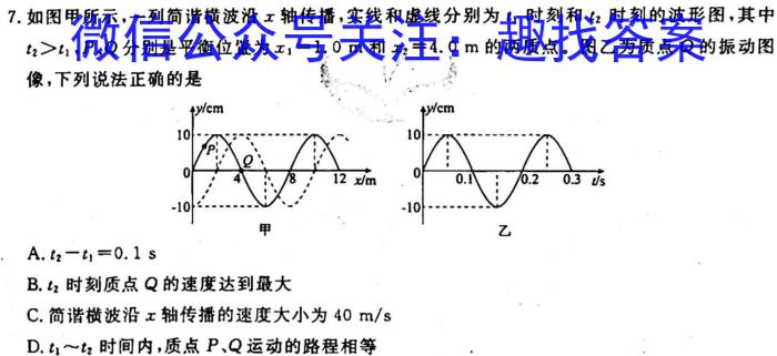 南阳地区2023年春季高二年级期中热身摸底测试卷（23-384B）f物理