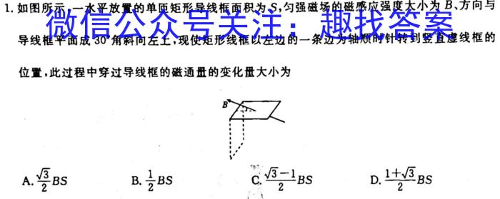 2023届名校之约·中考导向总复习模拟样卷 二轮(六)l物理