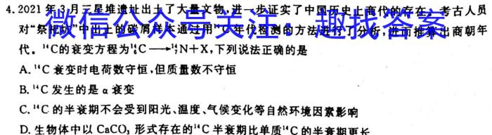 2023年湖北圆创名校联盟高三第四次联考l物理