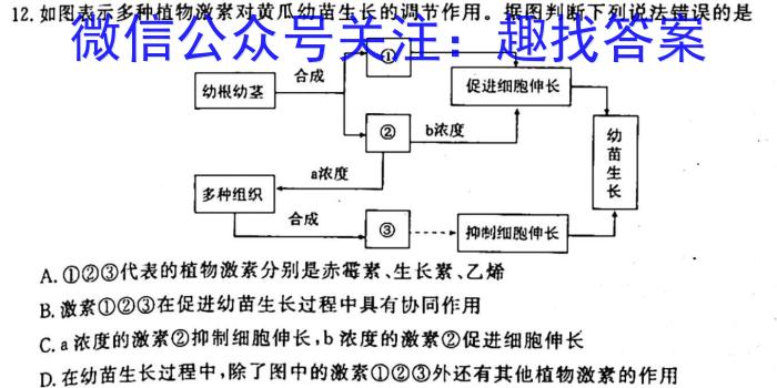 2023年河南省普通高中毕业班高考适应性练习生物