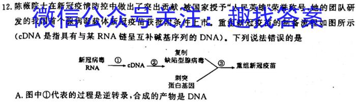 2023云南三校高考备考实用性联考卷(六)生物