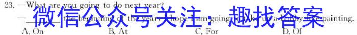 安徽省2024届八年级下学期教学评价一英语
