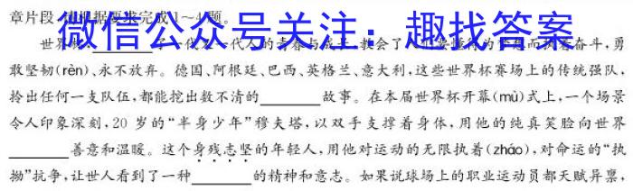 2023年普通高等学校招生全国统一考试23(新教材)·JJ·YTCT金卷·押题猜题(六)6语文