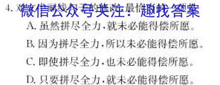 2023年陕西省普通高中学业水平考试全真模拟试题卷（C）语文