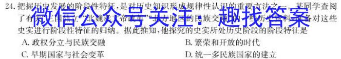 ［陕西］2023年陕西省九年级下学期3月联考（23-CZ97c·金卷二）历史