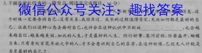 山西省2023届九年级阶段评估【R-PGZX F SHX（六）】语文