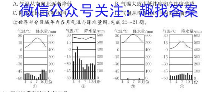 智慧上进2022-2023学年高三年级二轮复习阶段性检测地理.