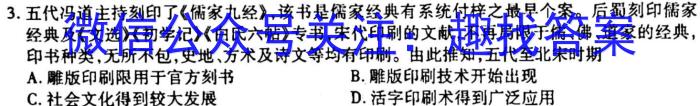 安徽省2022-2023学年度九年级阶段诊断【R- PGZX F- AH（六）】历史