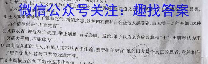 安徽省2022-2023学年九年级联盟考试（三）语文