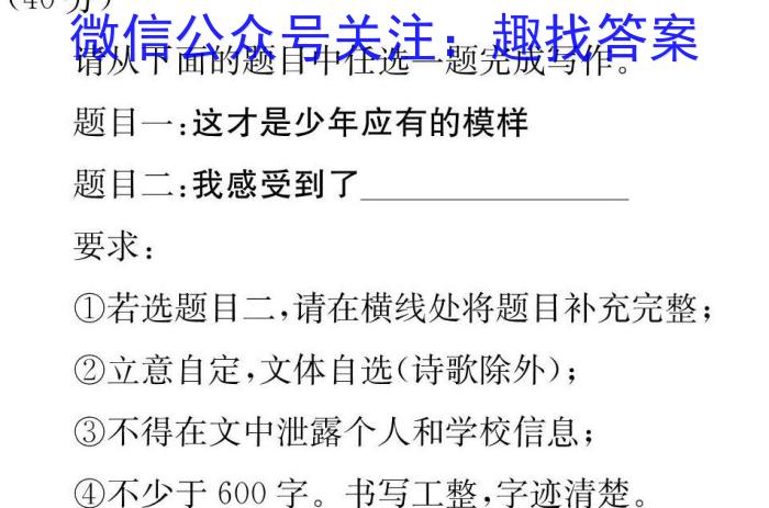 百师联盟2023届高三高考模拟卷（新教材老高考）语文