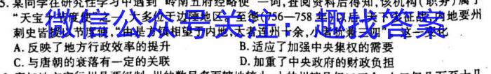 2023届全国普通高等学校招生统一考试(新高考)JY高三模拟卷(七)历史