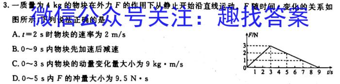 河南省驻马店市环际大联考“圆梦计划“2023年高三年级4月联考f物理