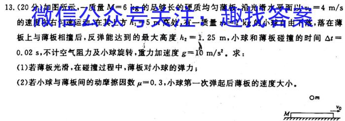 贵州省2022~2023学年下学期高一期中考试试卷(23-430A)f物理