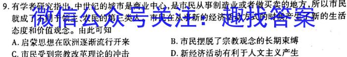 江淮名卷·2023年中考模拟信息卷（二）历史