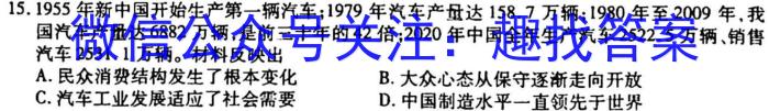 2023年“安徽省示范高中皖北地区”第25届高三联考（3月）历史