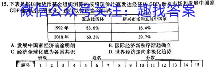 2023常德市二模高三3月联考政治s