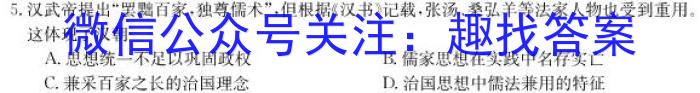 湘考王大联考高三3月2023历史