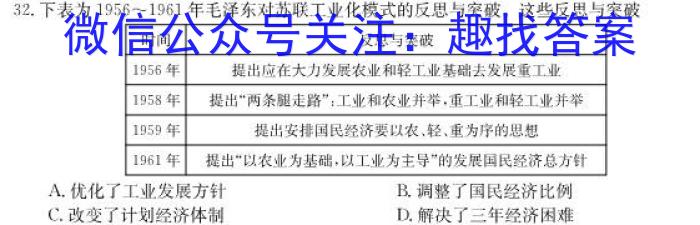 龙岩市一级校联盟2022-2023学年高二年级第二学期半期考联考(23-385B)政治s