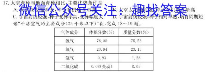 河南省平顶山市2023年中招学科期中测试卷地理.