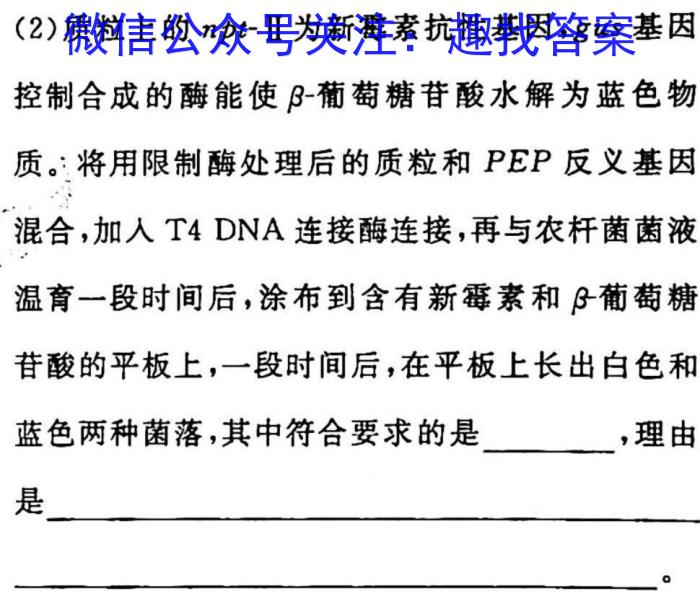 2023年河北省新高考模拟卷（一）生物