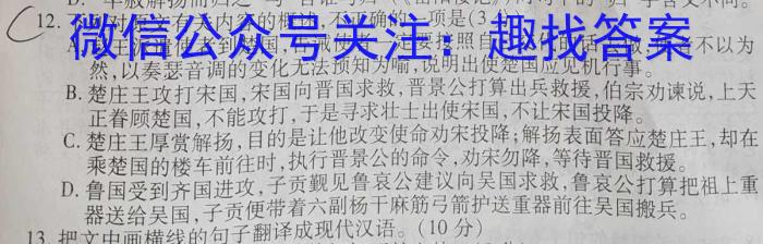 湖南省部分学校2023年4月高三模拟考试语文