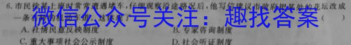 河南省新乡市2023年九年级学业水平模拟测评政治1