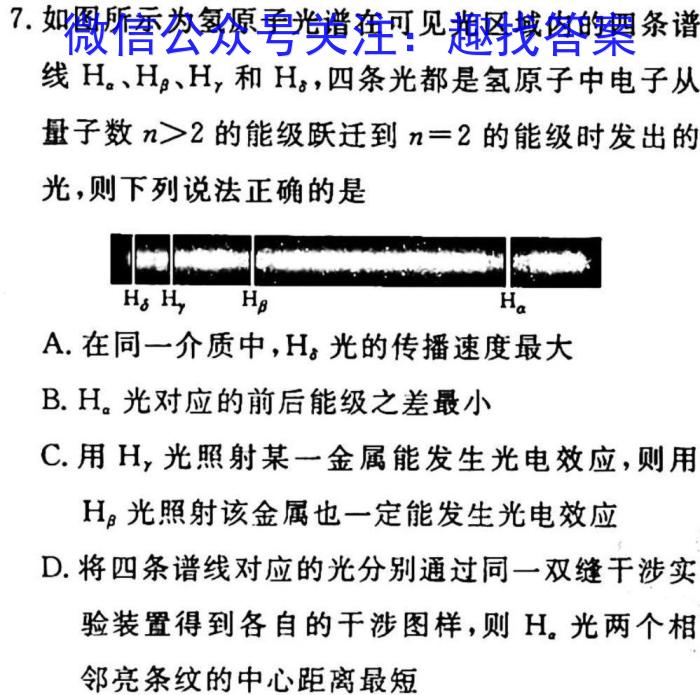 2023衡水金卷先享题压轴卷答案 湖北专版新高考B二l物理