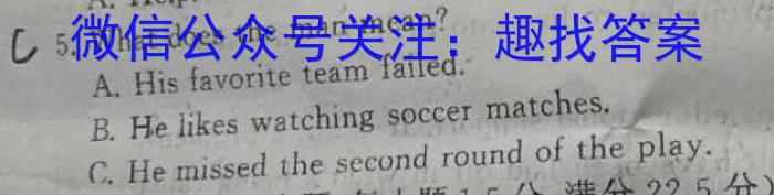 安徽省2023年九年级中考第一次模拟考试（新安中学）英语