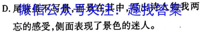 2023年普通高等学校招生全国统一考试模拟试卷（一）语文