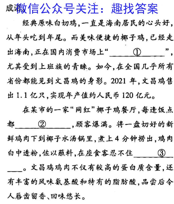 江淮教育联盟2023年春季九年级第一次联考语文