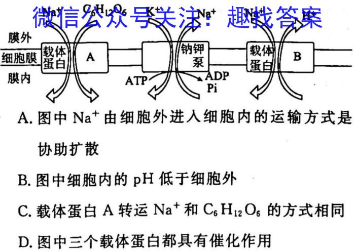 山西省2023年高考考前适应性测试生物