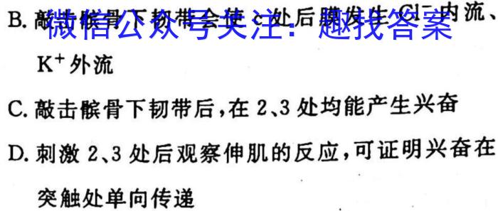 2023年普通高等学校招生全国统一考试 23(新教材)·JJ·YTCT 金卷·押题猜题(四)4生物