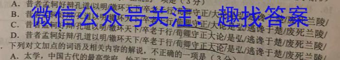 2023年普通高等学校招生全国统一考试信息模拟测试卷(新高考)(三)语文