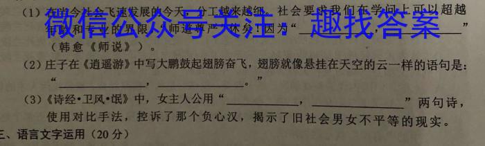 ［郴州三模］2023届湖南郴州市高三第三次质量检测语文