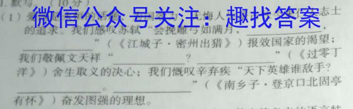 2023年湖南省高三年级高考冲刺试卷（一）语文