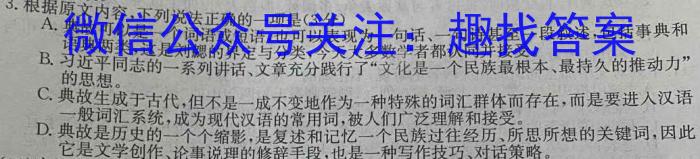 安阳一中、鹤壁高中、新乡一中2023届高三联考语文