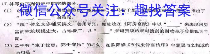 安徽省江淮教育联盟2022-2023学年第二学期的九年级第一次联考语文