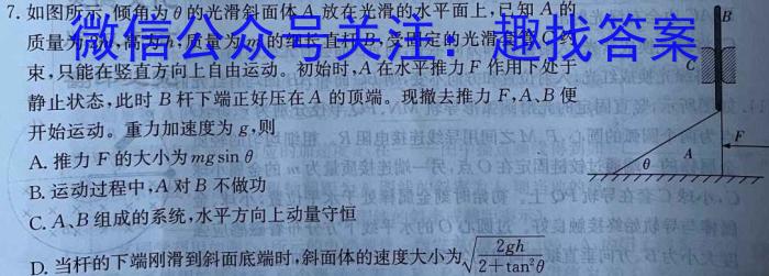 武汉四调 武汉市2023届高中毕业生四月调研考试l物理