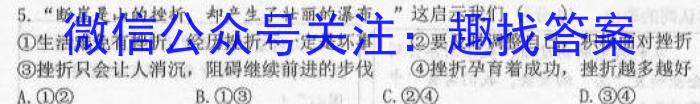 安徽省无为市2023届九年级第二学期学情调研q地理
