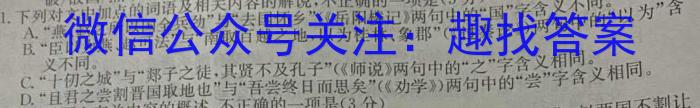 安徽省2023年九年级3月联考语文