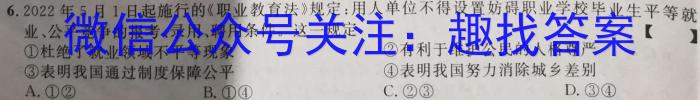 江西省2023年学科核心素养·总复习(六)政治1