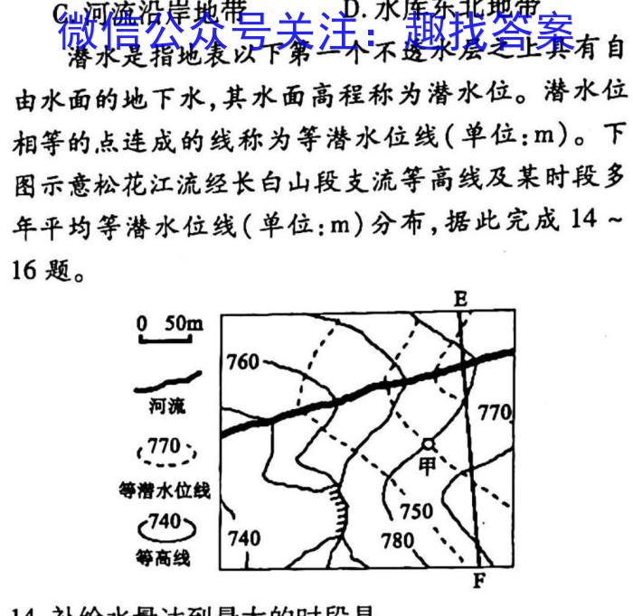 衡水名师卷 2023年辽宁名校联盟·信息卷(五)地理.