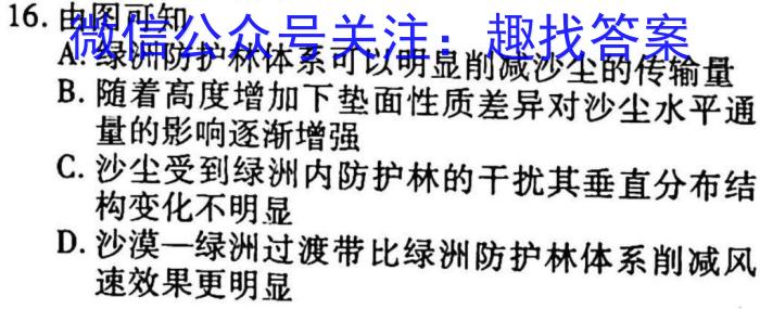 2023届全国普通高等学校招生统一考试 JY高三冲刺卷(一)地理.