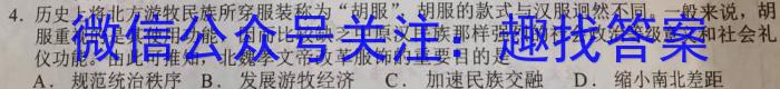 2023年河北大联考高三年级4月联考（478C·HEB）历史