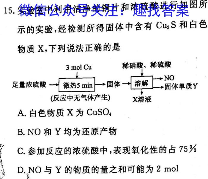 中考模拟系列2023年河北省中考适应性模拟检测(强化二)化学