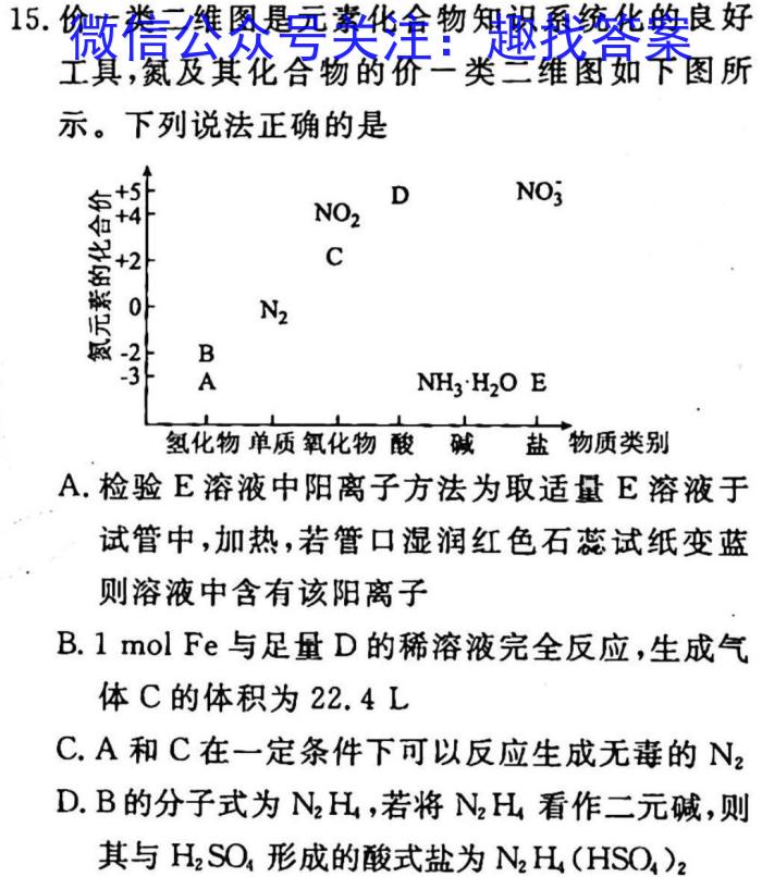 山东省2022-2023学年第二学期九年级区域联考化学