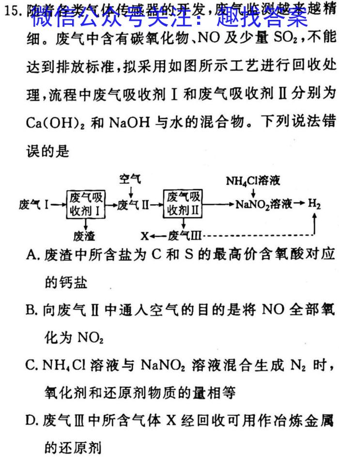 [阳光启学]2023届全国统一考试标准模拟信息卷(十二)12化学