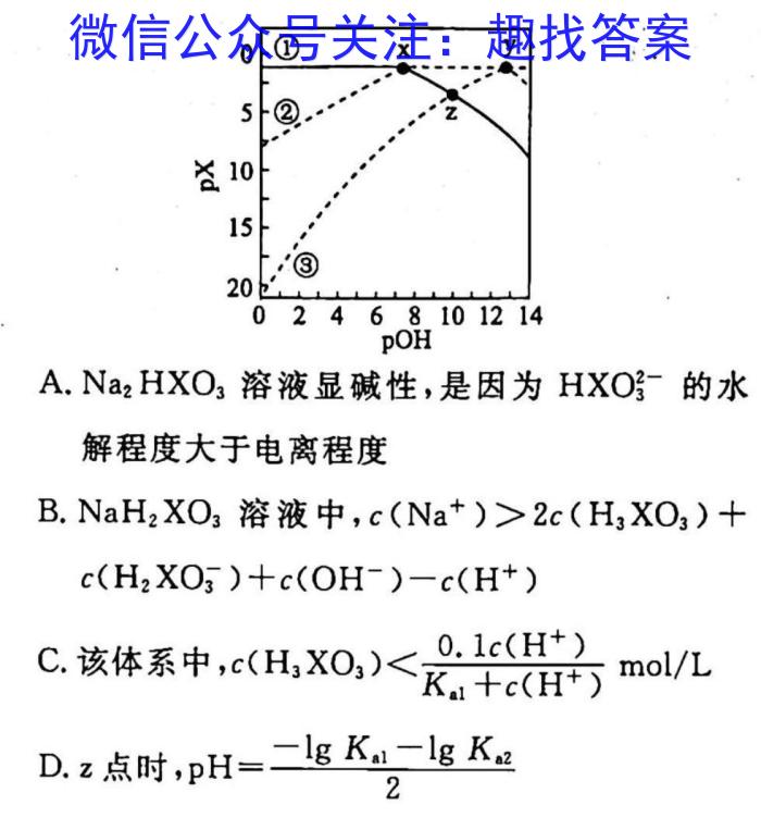 新疆乌鲁木齐2023年高三年级第二次质量监测(问卷)化学