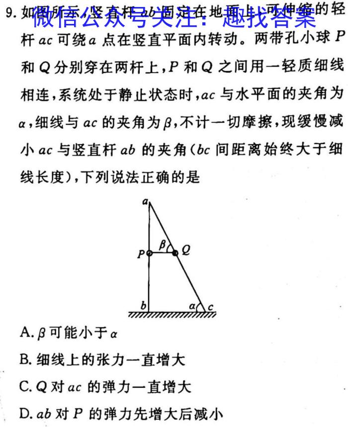 2024届山西高二4月联考物理`